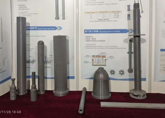 Черный нитрид кремния Керамика Дегазирующий ротор и вал для удаления водорода для очистки жидкого алюминия